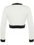 Kadın Modern Tarz Slim Bisiklet Yaka Crop Triko Hırka 4