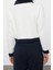Kadın Modern Tarz Oversize Polo Yaka Triko Hırka 4