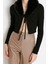 Kadın Modern Tarz Slim V Yaka Crop Triko Hırka 3