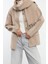 Kadın Modern Tarz Oversize Bisiklet Yaka Triko Hırka 1