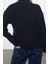 Kadın Modern Tarz Oversize Dik Yaka Triko Hırka 4