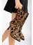 Kadın Leopar Ince Topuklu Streç Bot 4