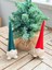 2'li Kırmızı Yeşil Dekoratif Yılbaşı Cücesi 2