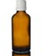 Amber Dropper Beyaz İçten Damlalıklı Kapaklı Cam Şişe 50 ml x 5 Adet 1