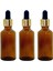 Altın - Siyah Cam Pipetli Amber Cam Şişeler 50 ml x 3 Adet 1