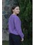 Lila Unisex Bisiklet Yaka Regular Fit Düz Sweatshirt 8
