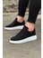 WG018 Siyah Kot Kumaş Erkek Casual Ayakkabı 1