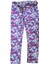 P00029 Çocuk Kız Desenli Likralı Kot Pantolon - Mor 1