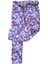 P00029 Çocuk Kız Desenli Likralı Kot Pantolon - Mor 2