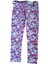 P00029 Çocuk Kız Desenli Likralı Kot Pantolon - Mor 3