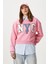 Kadın Cool Pembe Şardonlu  Sweatshirt 1