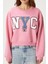 Kadın Cool Pembe Şardonlu  Sweatshirt 5