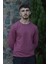Gül Pembesi Unisex Bisiklet Yaka Regular Fit Düz Sweatshirt 2