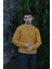 Hardal Sarısı Unisex Bisiklet Yaka Regular Fit Düz Sweatshirt 1