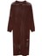 Yeni Oversize Casual Günlük Ajur Triko Bisiklet Yaka Uzun Kol Basic Maxi Boy Tesettür Elbise 5
