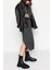Oversize Casual Günlük Dolu Iğne Triko Balıkçı Yaka Uzun Kol Shift Midi Boy Elbise 2
