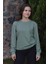 Su Yeşili Unisex Bisiklet Yaka Regular Fit Düz Sweatshirt 5