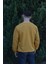 Hardal Sarısı Unisex Bisiklet Yaka Regular Fit Düz Sweatshirt 6