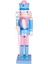 Yılbaşı Süsü Kurşun Asker Mavi Taçlı Fındıkkıran Mavi-Pembe 37 Cm. 1