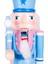 Yılbaşı Süsü Kurşun Asker Mavi Taçlı Fındıkkıran Mavi-Pembe 37 Cm. 5