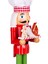 Yılbaşı Süsü Kurşun Asker Aşçı Fındıkkıran Kırmızı-Yeşil 37 Cm. 3