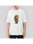 Kurt Cobain Cartoon Oversize Beyaz Tişört 1