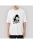 Charlie Chaplin Wall Oversize Beyaz Tişört 1