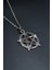 Pentagram Yıldızı Gümüş Kaplama Unisex Düz Zincir Kolye kod 753 1
