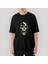 Skull Kuru Kafa Çığlık Oversize Siyah Tişört 1