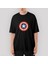 Captain America Kalkan Oversize Siyah Tişört 1