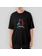Metallica Red Blue Oversize Siyah Tişört 1
