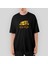 Arctic Monkeys Logo Wave Gold Oversize Siyah Tişört 1
