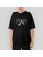 Pentagram Lucifr Oversize Siyah Tişört 1