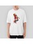 Nba Baller Red Silhouette Oversize Beyaz Tişört 1