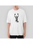 Boxing Fighter Silhouette Oversize Beyaz Tişört 1