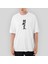 Black Kanji Text Oversize Beyaz Tişört 1