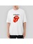 The Rolling Stones Logo Oversize Beyaz Tişört 1