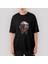 Deadpool And Moon Oversize Siyah Tişört 1
