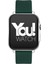 You Smart F13-YF134 Silver & Dark Green Silikon Akıllı Kol Saati 2