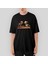 Skelton Cowboy Bar Oversize Siyah Tişört 1