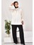 10559 Puane Iki Iplik Kumaş Kolları ve Arkası Örgülü Sweatshirt 4