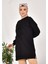 10584 Puane Iki Iplik Kumaş Incili ve Nakışlı Sweatshirt 2