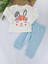Kız Bebek / Çocuk Ikili Gündelik / Eşofman / Pijama Takımı Tavşan Baskılı 1