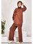 10584 Puane Iki Iplik Kumaş Incili ve Nakışlı Sweatshirt 1