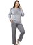 Büyük Beden Kışlık Uzun Kol Soft Pijama Takımı 1