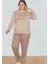 Büyük Beden Kışlık Uzun Kol Soft Pijama Takımı 1
