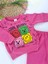 Kız Bebek / Çocuk Pijama Takımı Pembe Renk Baskılı 2