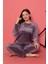 Renk Seçenekli Sade Düz Renk Kadın Kadife Pijama Takımı 3