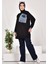 10566 Puane Iki Iplik Kumaş Kot Kumaş Garnili Sweatshirt 3