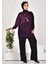 10583 Puane Iki Iplik Kuamş Örgü Desenli Sweatshirt 2